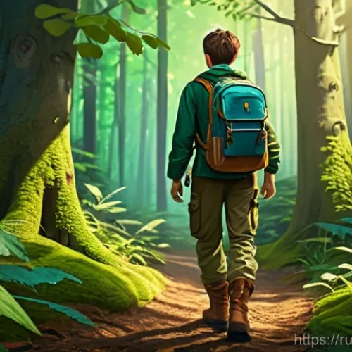 Home 26 변리사와 해외 지재권 동향 - **Prompt 1: Enchanted Forest Explorer**
A young, adventurous character, gender-neutral, approxim...